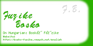 fuzike bosko business card
